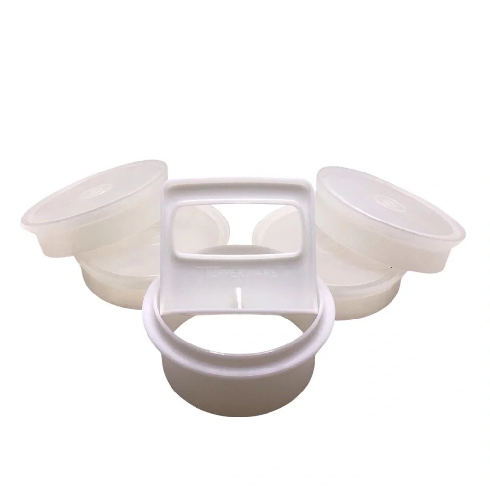 Vintage Tupperware Hamburger Press Keeper Set 882 883 884 Patty Mold No Lid